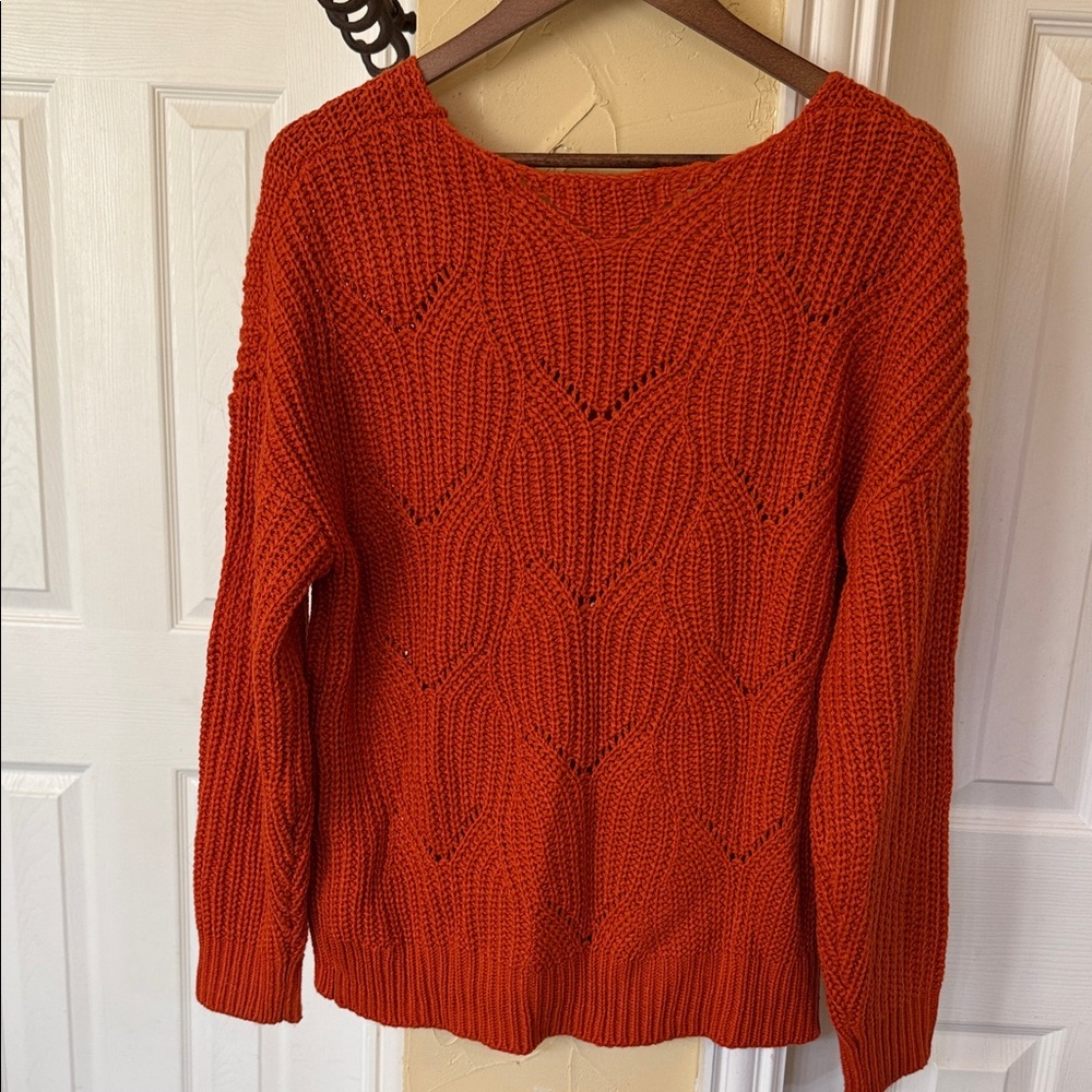 Chic Orange Crew Neck Sweater - image 5